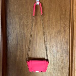 Neon pink cross body